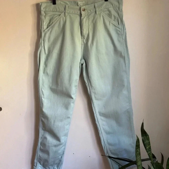 Carhartt WIP SS2020 Jacob Pant "Dodge" Color Denim, 10 oz Mens Size 33 - Picture 7 of 10